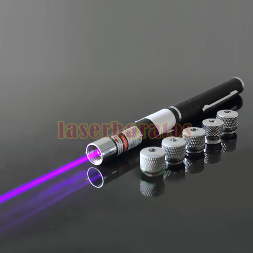 50mW azul-violeta estrellada effectof el puntero laser 5-en-1 puntero láser estrellada